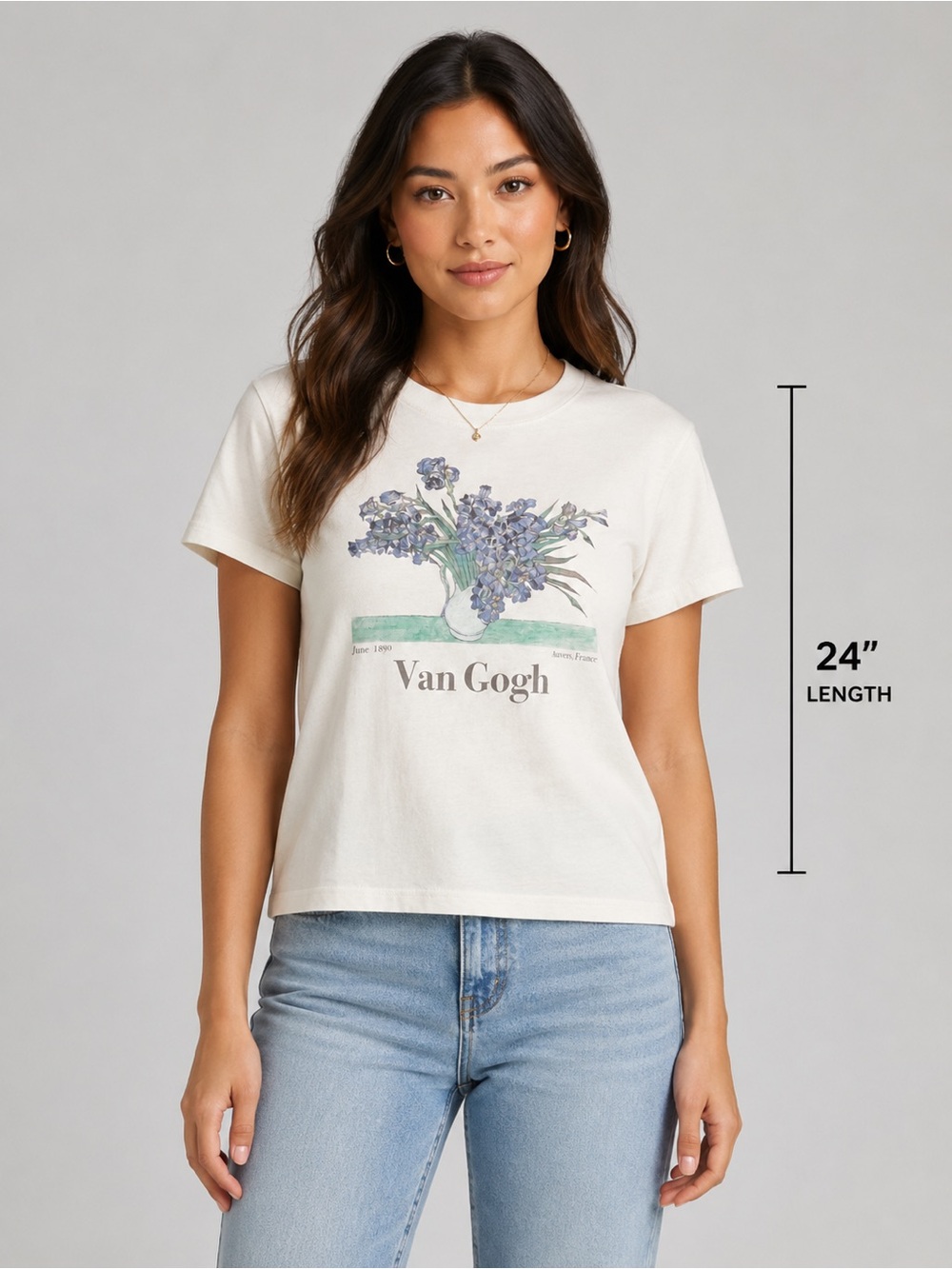 Aerie Women's White Van Gogh Graphic Short Sleeve T-Shirt - Size XS